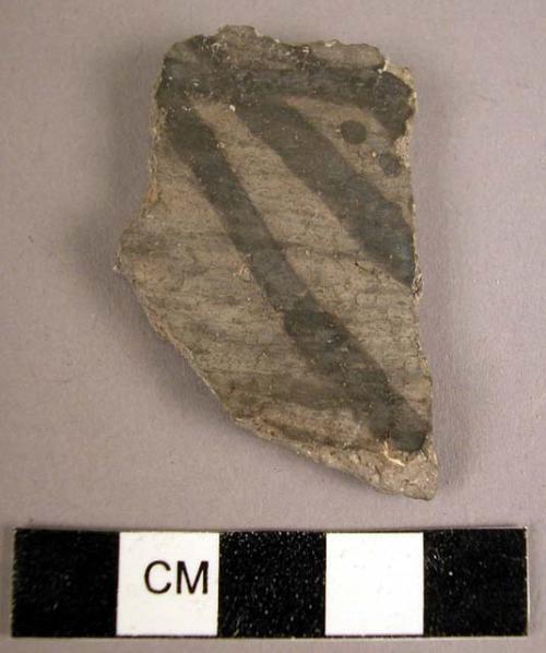 Black-on-white potsherd