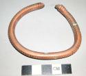 Iron armlet wrapped with flat copper wire