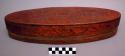 Oval wooden tobacco box