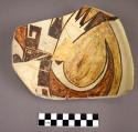 Fragments of polychrome pottery bowl