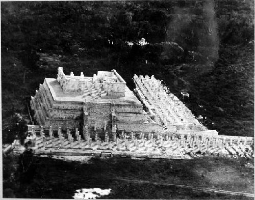 Warriors, Aerial view, looking E.