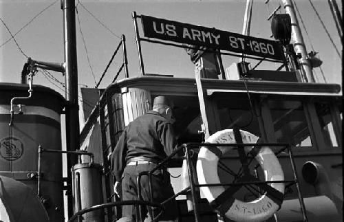 General William S. Whitcomb on U.S. Amy ship deck