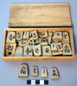 Set of chessmen and book
