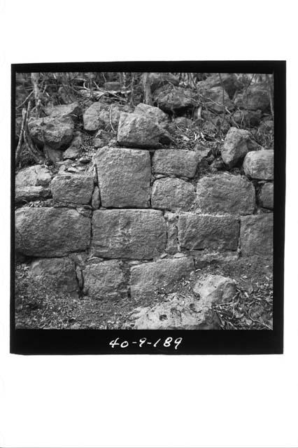 Substructure - terrace wall- so. side of N.W. Hill top Bldg.