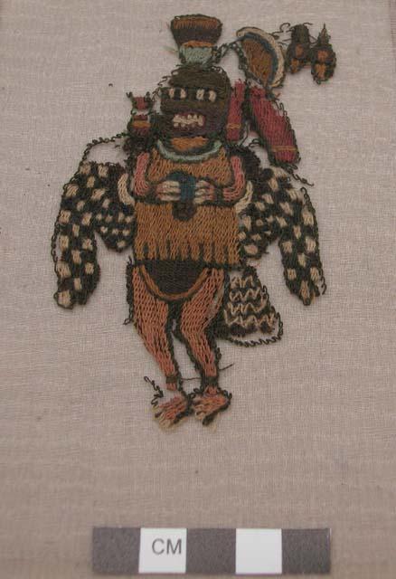 Textile, embroidered, fragment