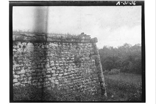 Casa Colorada, corner of substructure.