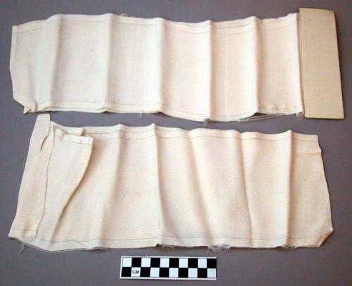 Pieces of white silk - protectors for around the neck of inner kimono