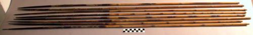 Bamboo arrows with wooden points tipped with fish gut