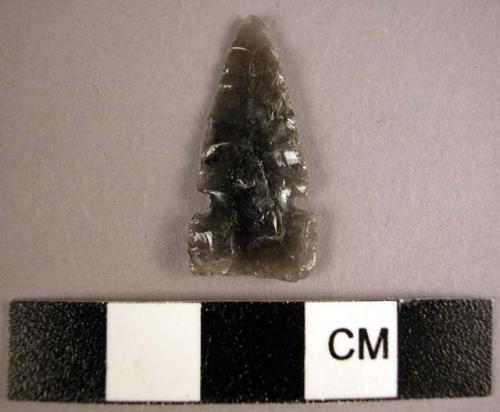 Obsidian point, stemmed