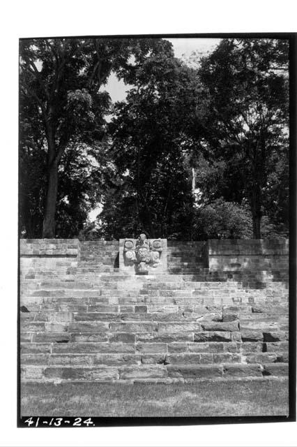 Jaguar Stairway, after repairs, seen from the center of the East Court