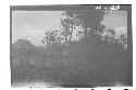 Ruins of Agel showing principal platform Md., looking N.W. Modern Indian shrine