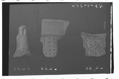 Feet from ceramic vessels