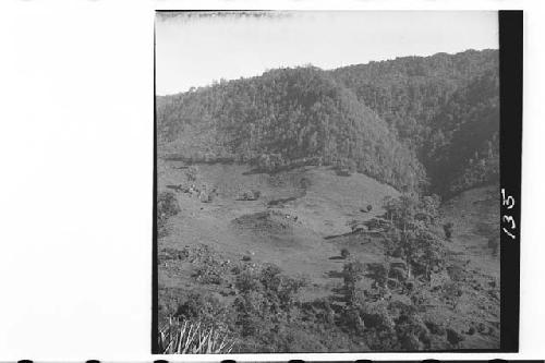 Looking north at ruins of Tzicuay