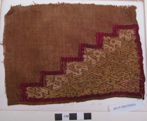 Textile, warp-patterned