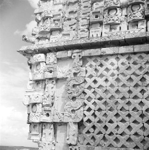 Corner of Governor's Palace at Uxmal