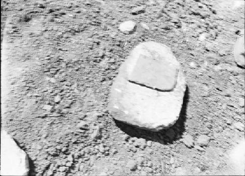 Metate Fom East Room and Flat Stone From Western Part of House Trench