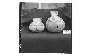 Side View of Two Pottery Jugs or Cantharos