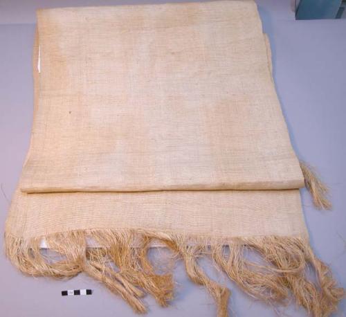 Fringed garment of banana fibre