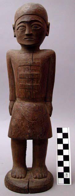 Wood statue of Chinese or acculturated aborigine; probably for tourist trade