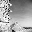 View of Castillo from Temple of Warriors at Chichen Itza