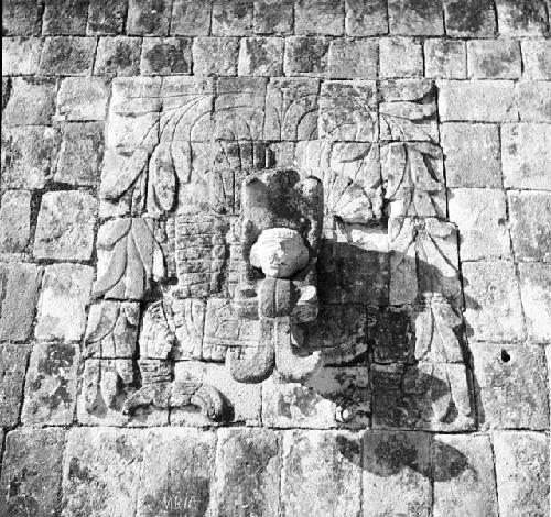 Mask on Temple of Warriors at Chichen Itza