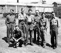 Soldiers including Fener (middle) and James McGay (with cigarette)