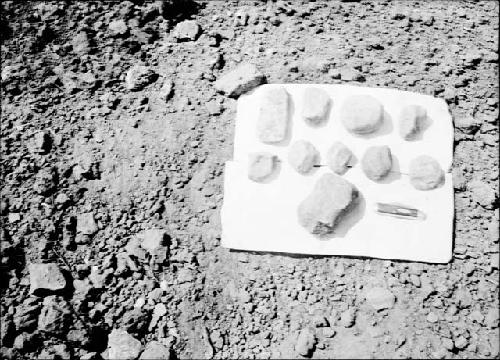 Selection of Hammerstones and Maul from kiva