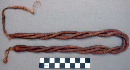 Head/Neck ornament, ochre and opossum hair