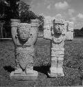 2D7. Atlanteans. Left figure is 78cm. tall. Right figure is 78cm. tall.