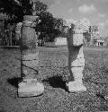 2D7. Atlanteans. Left figure is 78cm. tall. Right figure is 78cm. tall.