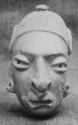 Figurine Head, hollow, - Miraflores-Arenal Phase