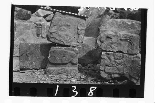 Fragments of glyph blocks