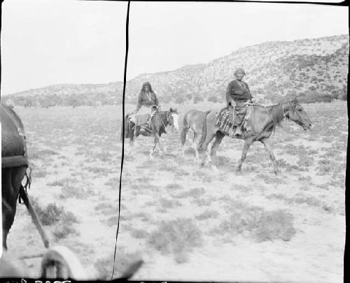 Two women on horseback