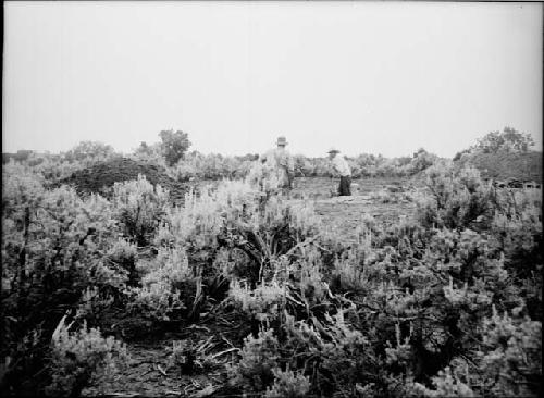 Beginning Excavation of Kiva - Men in Kiva 2