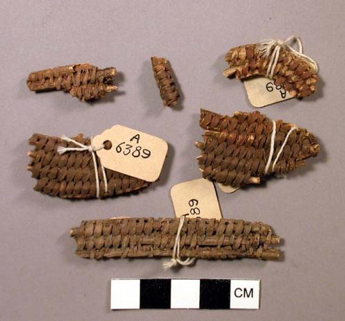 Coiled basketry fragments