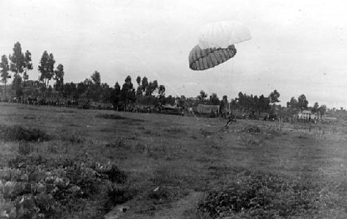 Paratrooper landing