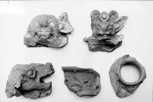 Miscellaneous pottery objects from Mixco & Kamilaljuju-See catalogue card for de