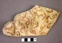 Restorable San Bernardino black-on-yellow potsherd