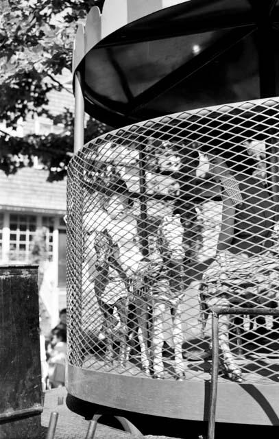 Girl on merry-go-round