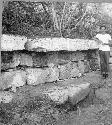 Str. 1, Colonnaded Palace. Secondary unit's terrace wall at base of North side