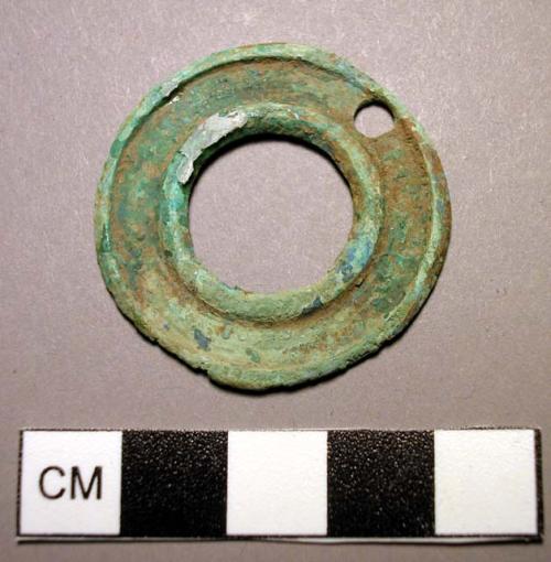 Pendant, disk-shaped