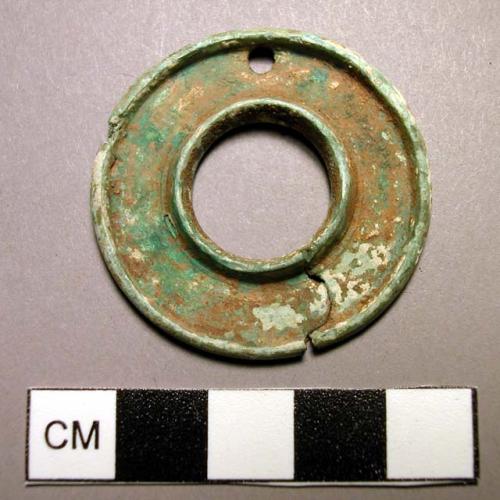 Pendant, disk-shaped