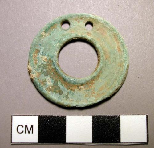 Pendant, disk-shaped