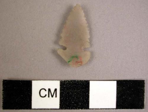 Very small stone arrow - serrated edge