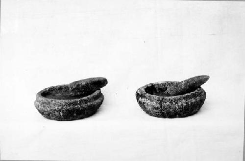 Stone mortars and pestles (2)