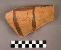 Restorable san bernardino black-on-yellow potsherd