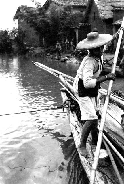 Man rowing boat