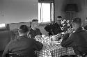 Five Military Men; Table; Food