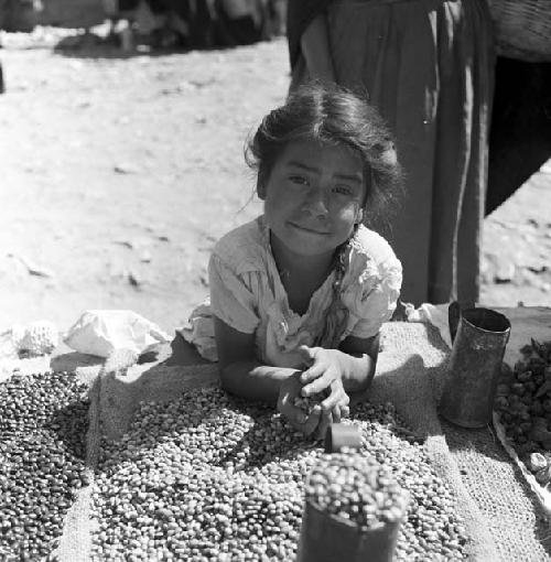 Girl with beans