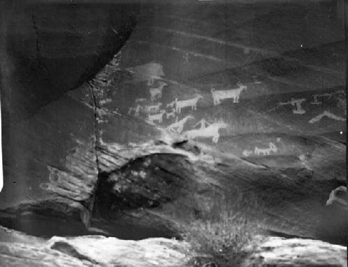 Pictographs on Cave Exterior, Burial Cave near ruin A